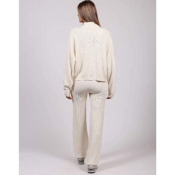 BRUNETTE THE LABEL CANADA Ribbed Knit Half-Zip Popover Sweater S/M NWT $109 - Picture 15 of 15